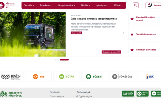 Budapesti Közművek BTI Temetkezési Divízió - Főoldal