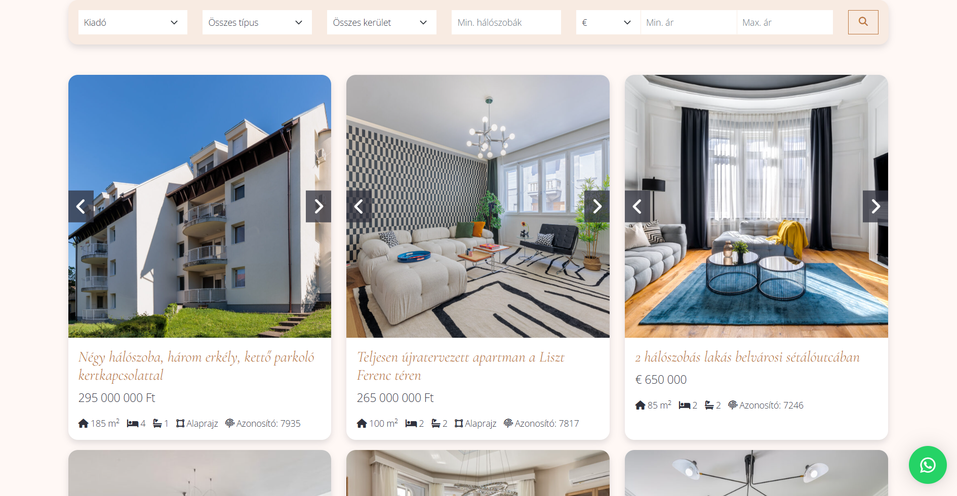 Budapest Property - ingatlan közvetítői weboldal - ingatlan adatlap