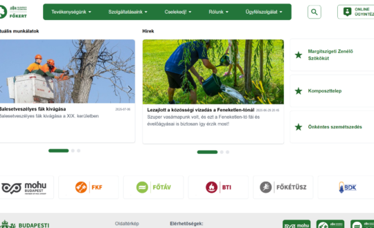 Budapesti Közművek - Főkert divízió főoldal