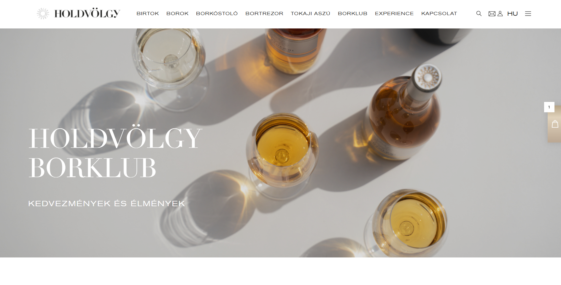 Holdvölgy Birtok Borászat - webáruház készítés - Borklub
